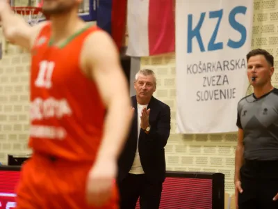 - trener Kansai Helios Domžale Damjan Novaković.- 25.09.2023 – košarka - Cedevita Olimpija: Kansai Helios Suns, superpokal Slovenije 2023 //FOTO: Bojan Velikonja