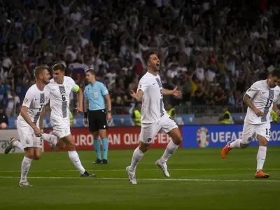 Andraž Šporar- 26.06.2023 – nogomet - Slovenija: Danska, kvalifikacije za EP 2023, 4. krog: skupina H //FOTO: Nik Erik Neubauer