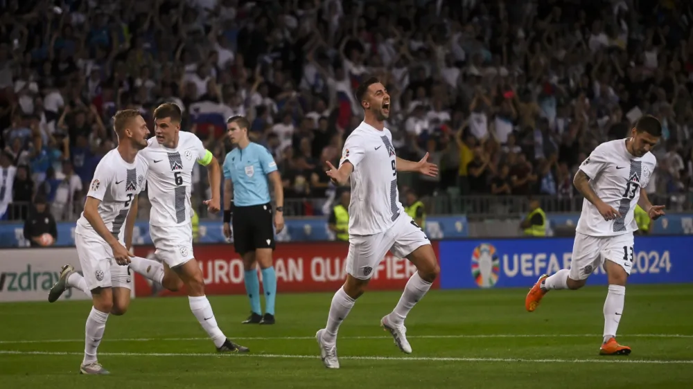 Andraž Šporar- 26.06.2023 – nogomet - Slovenija: Danska, kvalifikacije za EP 2023, 4. krog: skupina H //FOTO: Nik Erik Neubauer