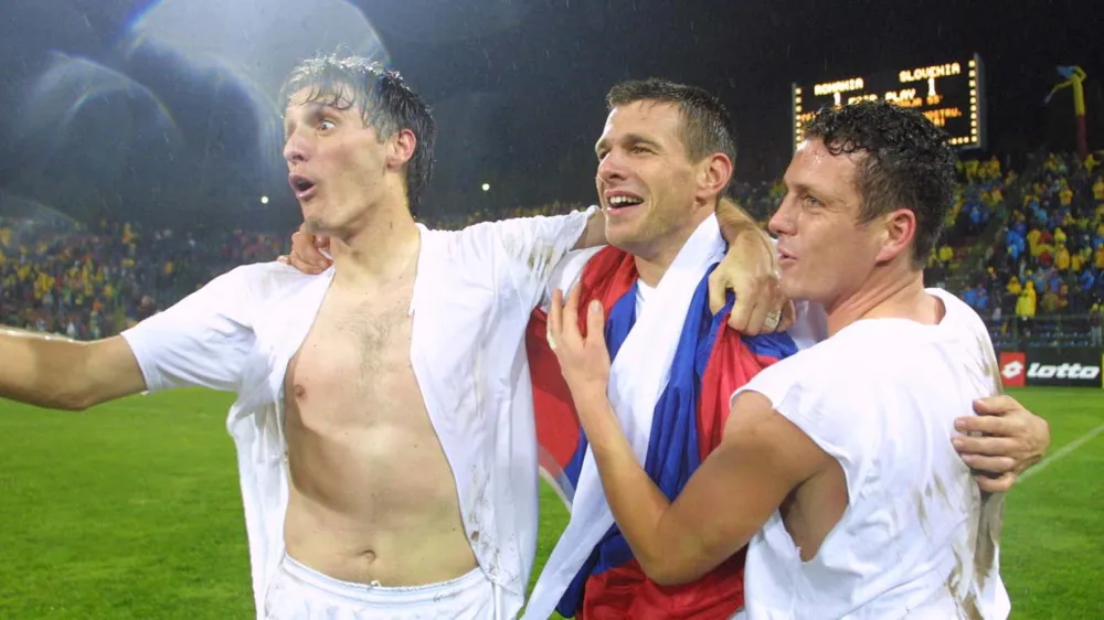 Miran Pavlin Željko Milinovič, Sa&scaron;o gajser Nogomet Slovenija Romunija