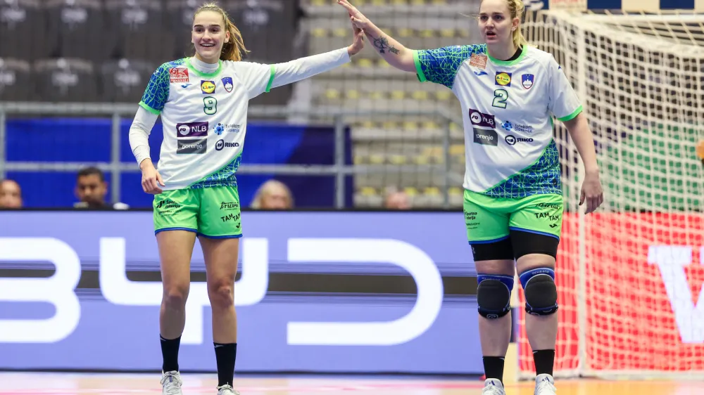 Nina SPREITZER, Valentina Tina KLEMENČIČ, Slovenia vs. Angola, IHF 2023 Women's World Championship - DENMARK, NORWAY, SWEDEN,, STAVANGER, NORWAY, 02.12.2023., Mandatory Credit © Damir Sencar / kolektiff