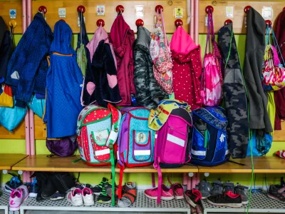 ﻿- šolska garderoba - šolska torba - šolstvo - <br><br><br>- 30.05.2019 - Osnovna šola OŠ 8 talcev Logatec, Notranjska Cesta 3, //FOTO: Bojan Velikonja