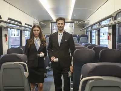 08.12.2023 - novinarska konferenca Slovenskih železnic, na kateri bodo predstavili nove uniforme osebja; Železniški muzej SŽ - Slovenske železniceFOTO: Luka Cjuha