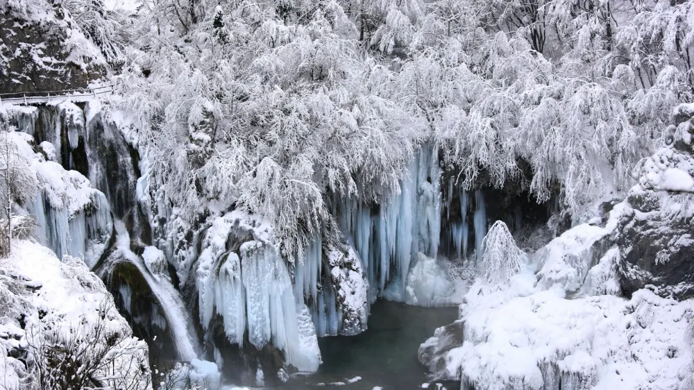 Plitvi&scaron;ka jezera, zima