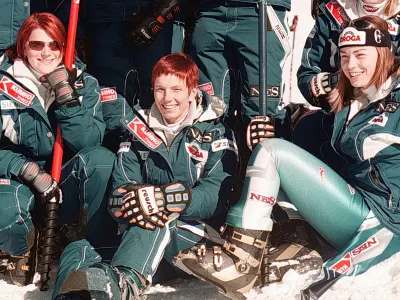 Alenka Dovžan, Nata&scaron;a Bokal, slovenska smučarska reprezentanca Tina Maze