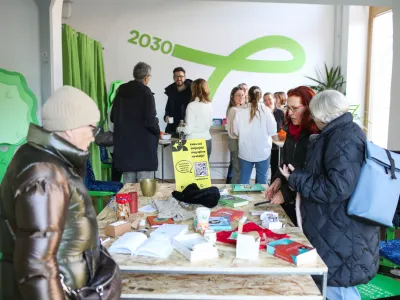 - 10.01.2024 – infotočka Misija 100, Pogačarjev trg 2 - Post-novoletna izmenjevalnica daril - Projekt PSLifestyle Slovenija, //FOTO: Bojan Velikonja