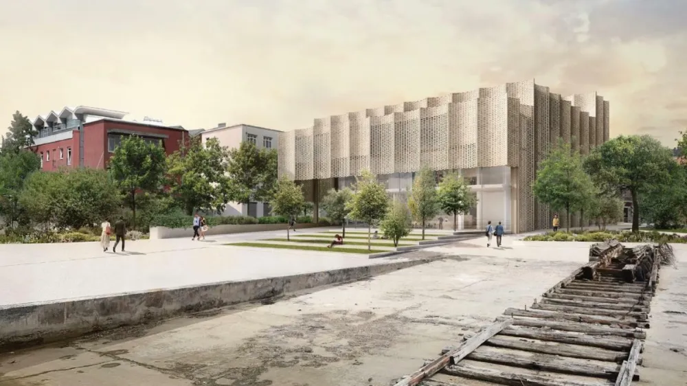  Kulturni center Izola, render Ark arhitektura Kru&scaron;ec.