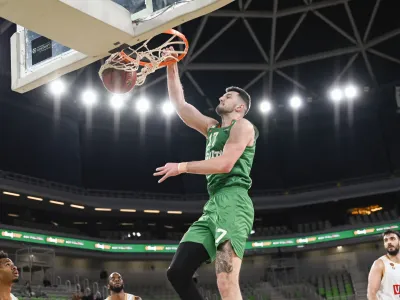 Karlo Matković- 17.01.2024 – košarka - Cedevita Olimpija: Reyer Venez, evropski pokal, 15. krog: skupina A //FOTO: Nik Erik Neubauer