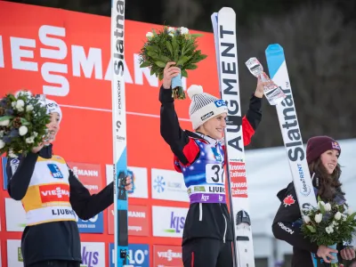 Ljubno ob Savinji.<br>Udelezba predsednice republike Natase Pirc Musar na tekmi svetovnega pokala v smucarskih skokih za zenske v Ljubnem ob Savinji.