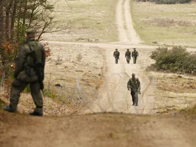 Soldiers take part in 'Allied Spirit 24', a part of the multinational 'Quadriga 24 major exercise', amid Russia's attack on Ukraine, at the U.S. Army's southern Germany training facilities in Hohenfels, Germany, March 14, 2024. REUTERS/Angelika Warmuth