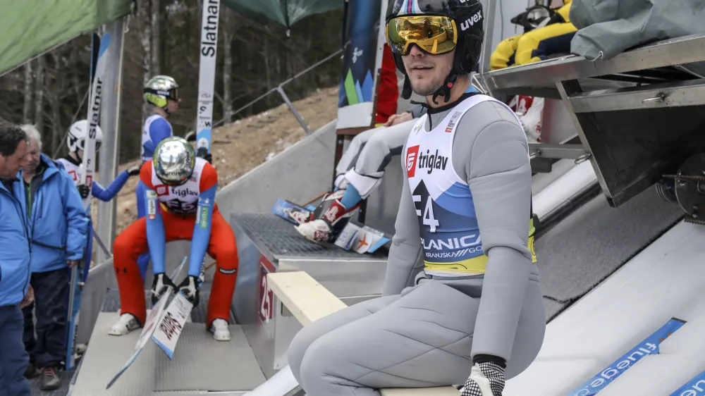 Urban Sušnik- 29.03.2023 – PLANICA - smučarski skoki - FIS finale svetovnega pokala v smučarskih skokih - preizkus letalnice bratov Gorišek - //FOTO: Jaka Gasar