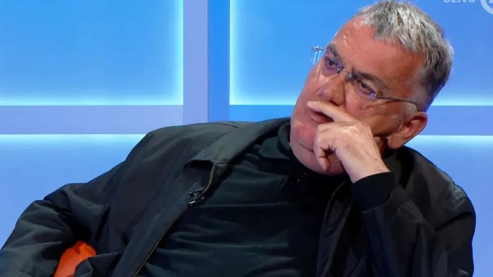 Cane iz skupine Partibrejkers je, še preden se je pogovor dobro začel, zapustil televizijski studio. F zajem zaslona