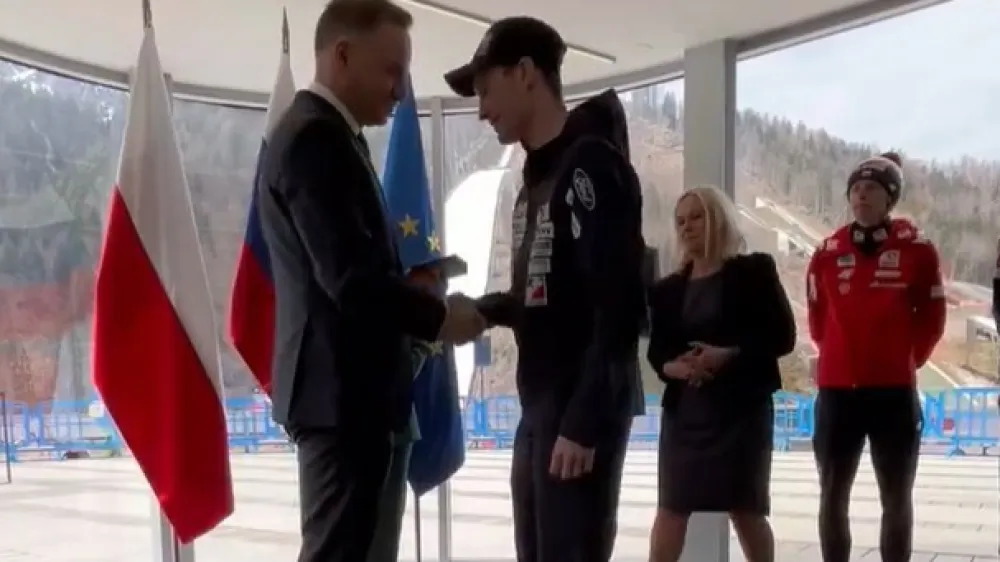 Poljsko odlikovanje za Anžeta laniška.