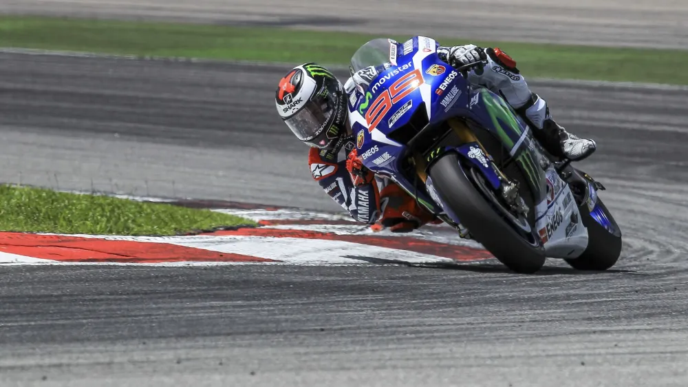 ﻿01 February 2016: Jorge Lorenzo of Movistar Yamaha MotoGP in action during the first day of official MotoGP testing session held at Sepang International Circuit in Sepang, Malaysia. (Photo By Hazrin Yeob Men Shah/Icon Sportswire) (Icon Sportswire via AP Images)