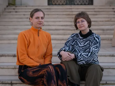 Lana in Ula.19.3.2024 Portret članic kolektiva Rejv utopijaFoto: Kolja Kragelj