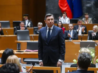 dosedanji predsednik republike Borut Pahor<br><br>- 22.12.2022 – Državni zbor – Slavnostna seja DZ - prisega novoizvoljene predsednice republike Nataše Pirc Musar in vpis v Zlato knjigo<br><br>//FOTO: Nik Erik Neubauer