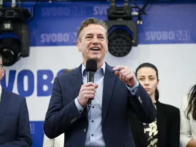 Gibanje SvobodaRobert Golob- 6.04.2024 – 1. festival SVOBODE, Zbilje.  //FOTO: Nik Erik Neubauer