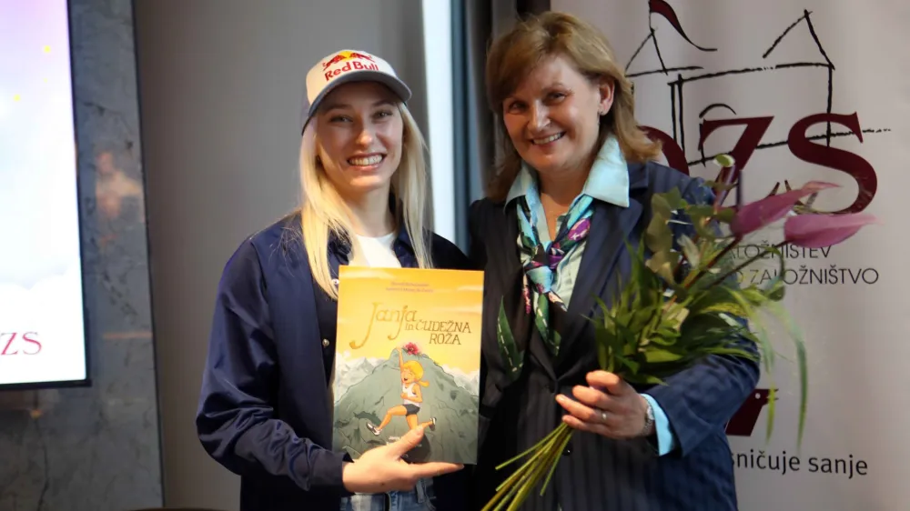 Janja Garembret, Andreja Kavčič23.04.2024 -predstavitev knjige, slikanice Janja GarembretFoto: Tomaž Skale