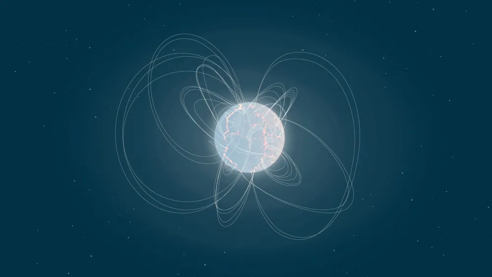 An artist's impression of a type of neutron star called a magnetar. Magnetars are the cosmic objects with the strongest magnetic fields ever measured in the universe.  European Space Agency/Handout via REUTERS  ATTENTION EDITORS - THIS IMAGE HAS BEEN SUPPLIED BY A THIRD PARTY. NO RESALES. NO ARCHIVES. MANDATORY CREDIT