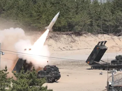 In this photo provided by South Korea Defense Ministry, a missile is fired during a joint training between U.S. and South Korea at an undisclosed location in South Korea, Wednesday, May 25, 2022. North Korea test-launched a suspected intercontinental ballistic missile and two shorter-range weapons into the sea Wednesday, South Korea said, hours after President Joe Biden ended a trip to Asia where he reaffirmed the U.S. commitment to defend its allies in the face of the North's nuclear threat. (South Korea Defense Ministry via AP)