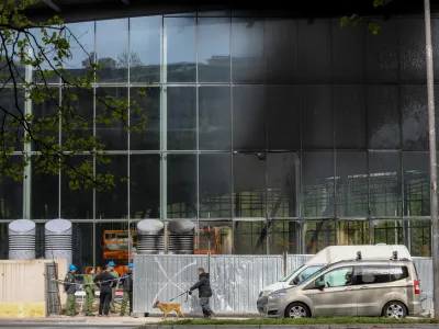 Kopališče Ilirija po podtaknjenem požaru. 