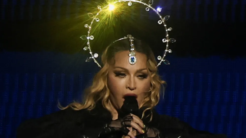 Madonna performs during a concert at the Copacabana beach in Rio de Janeiro, Brazil May 4, 2024. REUTERS/Pilar Olivares