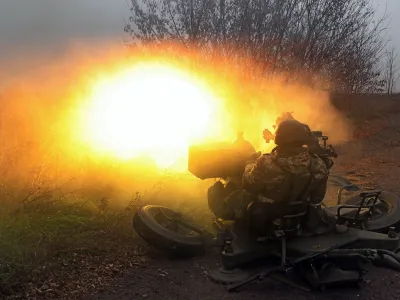 11 November 2022, Ukraine, Kharkiv: Air Defence Unit of the Ukraine's aramy performs tasks on air border protection. Photo: -/ukrin/dpa