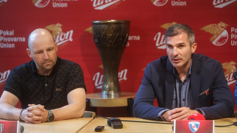 trener NK Nova Gorica Nenad Stojaković.trener NK Rogaška Oskar Drobne.- Tiskovna konferenca pred finalom Pokala Union v nogometu.- 22.05.2024. - Slavnostna akademija ob 30-letnici Delovnega in socialnega sodstva.//FOTO: Bojan Velikonja