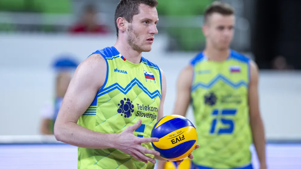 Tonček &Scaron;tern- 03.09.2019 &ndash; odbojka &ndash; Slovenija: Srbija, prijateljska tekma, mo&scaron;ki: //FOTO: Matjaž Ru&scaron;t