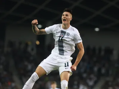 - 12.06.2022 – Benjamin Šeško nogomet – Slovenija: Srbija, Liga narodov UEFA, Liga B - skupina 4: //FOTO: Bojan Velikonja