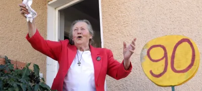 ﻿- 24.02.2022 - Mara Vilar, znana kot Moravška Mara - ljudka pevka, ki je s svojo skupino pevk nastopila v oddaji Slovenija ima talent je konec januarja 2022 praznovala svoj 90. rojstni dan //FOTO: Tomaž Skale