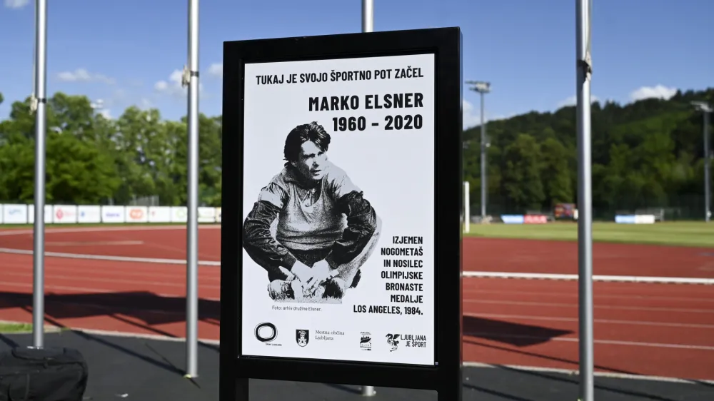 - 06.06.2024 - Slovesnost ob odkritju spominske plošče Marka Elsnerja ter veteranska tekma kombinirane ekipe Olimpije in Slovana ter beograjske Crvene Zvezde, stadion Kodeljevo, Ljubljana. FOTO: Nik Erik Neubauer