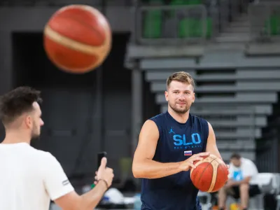 - Luka Dončić- 01.08.2023. Odprti trening slovenske mo&scaron;ke ko&scaron;arkarske reprezentance pred prijateljsko tekmo, pred Svetovnim prvenstvom, z Grčijo.//FOTO: Bojan Velikonja