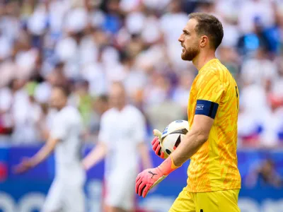 Nemcija, Munchen.Tekma nogometnega evropskega prvenstva Euro 2024 med Slovenijo in Srbijo.Vratar Jan Oblak.