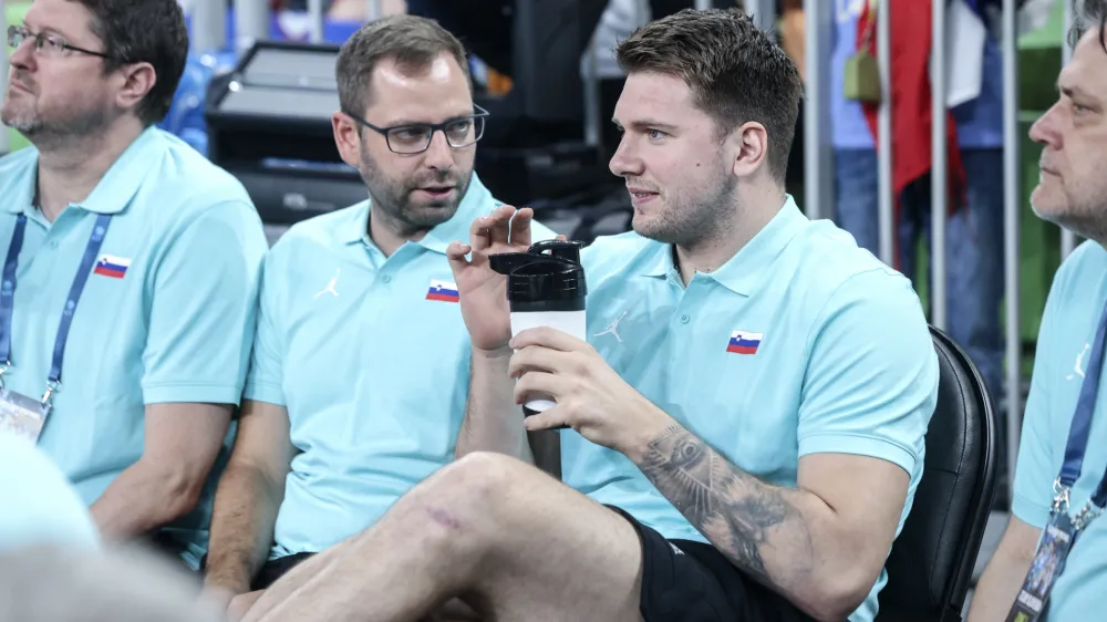 Luka Dončič- 25.06.2024 - zadnja pripravljalna tekma moške reprezentance Slovenije proti Litvi. Košarka Slovenija: Litva //FOTO: Jaka Gasar