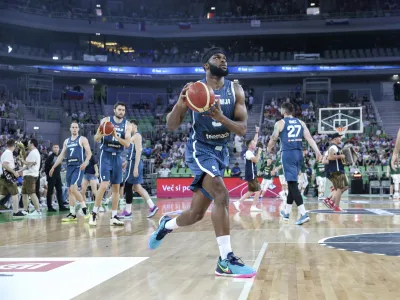 Joshua Nebo- 25.06.2024 - zadnja pripravljalna tekma moške reprezentance Slovenije proti Litvi. Košarka Slovenija: Litva //FOTO: Jaka Gasar