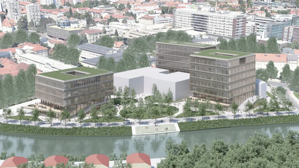 Zmagovalna rešitev natečaja za zasnovo Kampusa Zaloška. 