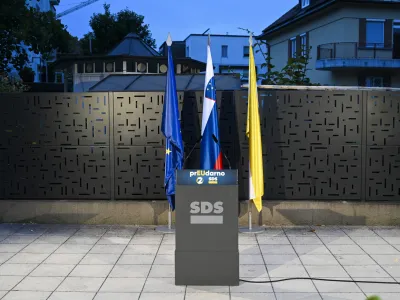 09.06.2024 - Evropske volitve 2024 - Volitve poslancev v Evropski parlament - sedež stranke SDS (Slovenska demokrtska stranka) //FOTO: Nik Erik Neubauer