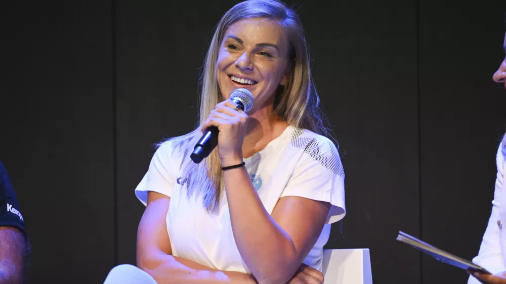 Barbara Lazović  - 24.08.2023 - Rokometni klub RK Krim Mercator &ndash; rokometa&scaron;ice - predstavitev ekipe pred novo sezono 2023/24 - krimovke //FOTO: Nik Erik Neubauer