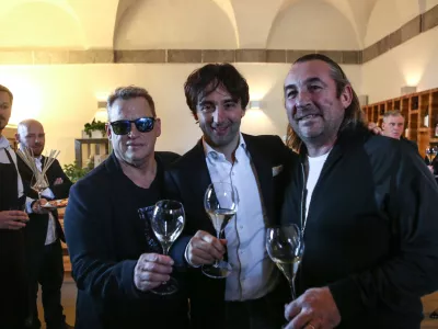 stojan &scaron;čurek vinar Tomi Kavčič vinar Marko Skočaj Dolfo16.11.2017 - Kruh in vino (Vila Vipolže) restavracija Tomaž KavčičFoto Luka Cjuha.