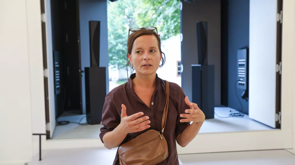 Tina Popvič11.09.2024 - Vodnikova domačija Šiška - vodeni ogled po prenovljeni Vodnikovi domačiji.FOTO: Luka Cjuha