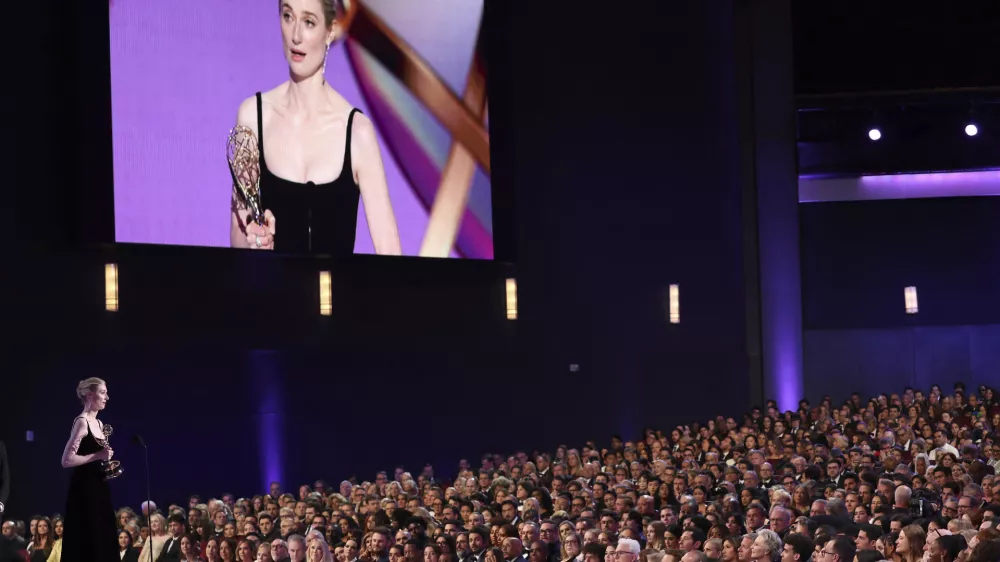 IMAGE DISTRIBUTED FOR THE TELEVISION ACADEMY – Elizabeth Debicki at the 76th Emmy Awards on Sunday, Sept. 15, 2024 at the Peacock Theater in Los Angeles. (Photo by Danny Moloshok/Invision for the Television Academy/AP Content Services)