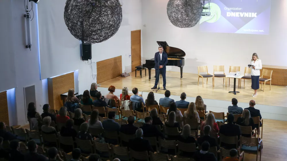 urednika časnika Dnevnik in dnevnik.si g. Miran Lesjak1.10.2024 - 24. Slovenska GAZELA 2024 – regijski izbor najboljših najhitreje rastočih podjetij – razglasitev Gazele Gorenjske regije.  FOTO: Luka Cjuha