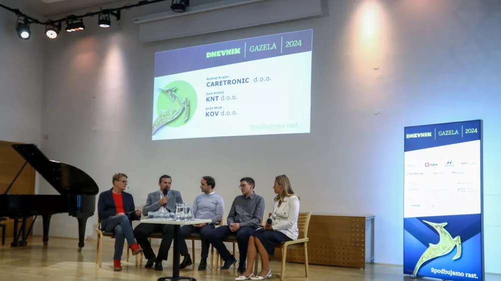 1.10.2024 - 24. Slovenska GAZELA 2024 – regijski izbor najboljših najhitreje rastočih podjetij – razglasitev Gazele Gorenjske regije.  FOTO: Luka Cjuha