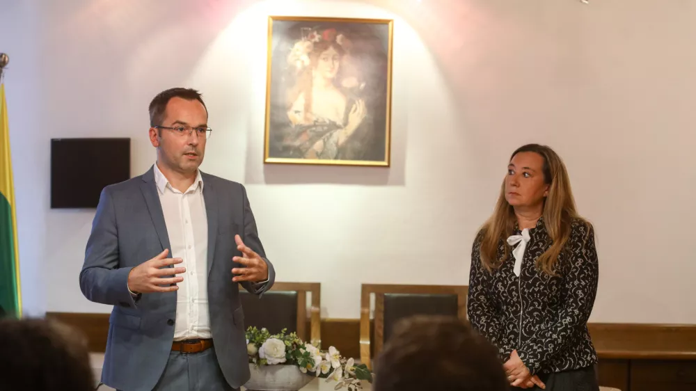 podžupan občine Škofja Loka, mag. Robert Strah1.10.2024 - 24. Slovenska GAZELA 2024 – regijski izbor najboljših najhitreje rastočih podjetij – razglasitev Gazele Gorenjske regije.  FOTO: Luka Cjuha