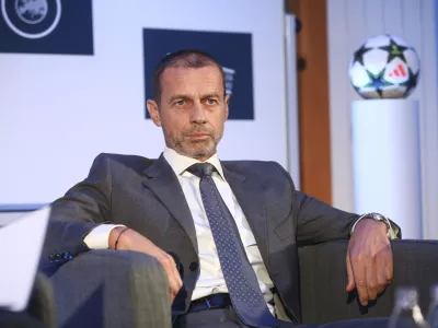 Aleksander Čeferin predsednik UEFA8.11.2024 - pogovor s predsednikom Uefe Aleksandrom Čeferinom o izzivih evropskega nogometa, ki ga pripravljajo Litteralis, In&scaron;titut za ustavno pravo, &Scaron;tudentsko dru&scaron;tvo PandaFOTO: LUKA CJUHA