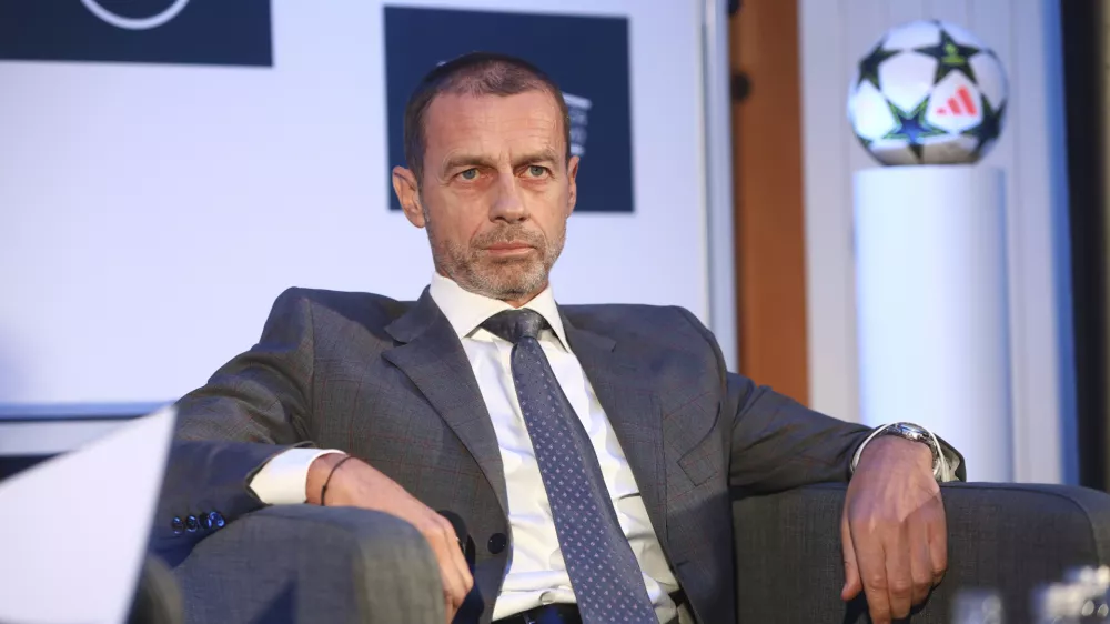 Aleksander Čeferin predsednik UEFA8.11.2024 - pogovor s predsednikom Uefe Aleksandrom Čeferinom o izzivih evropskega nogometa, ki ga pripravljajo Litteralis, In&scaron;titut za ustavno pravo, &Scaron;tudentsko dru&scaron;tvo PandaFOTO: LUKA CJUHA