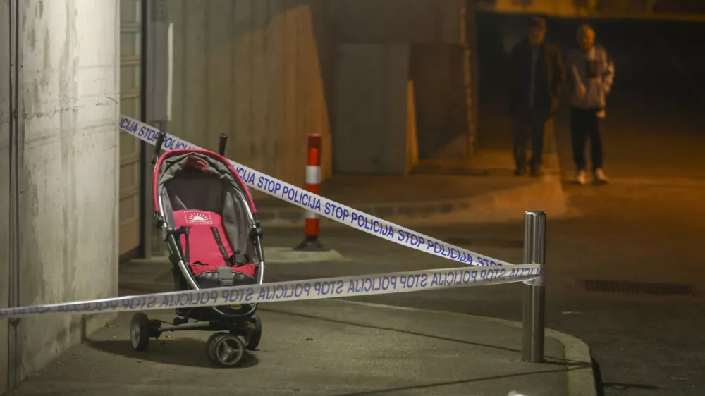 10.11.2024 - Popoldne so na območju Šiške v Ljubljani odkrili ostanke dojenčka - detomor - Ulica Draga - Naselje pri koseškem bajerjuFOTO: LUKA CJUHA