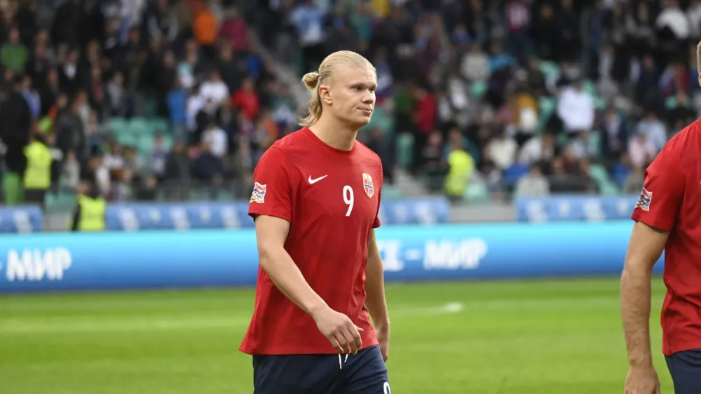 Erling Haaland- 24.09.2022 &ndash; nogomet &ndash; Slovenija: Norve&scaron;ka, evropska liga narodov, 5. krog - liga B, skupina 4: //FOTO: Nik Erik Neubauer