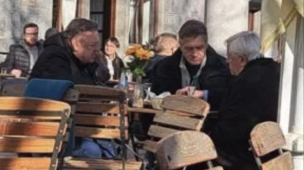 Zoran Janković, Robert Golob in Milan Kučan.